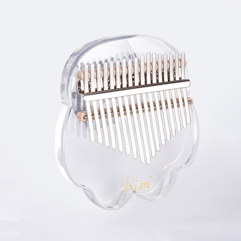 Heiß! Süßes Kalimba-Klavier in Katzenkrallenform mit 17 Tasten, Acryl, Daumenklavier, transparentes Tasteninstrument mit Stimmgerät