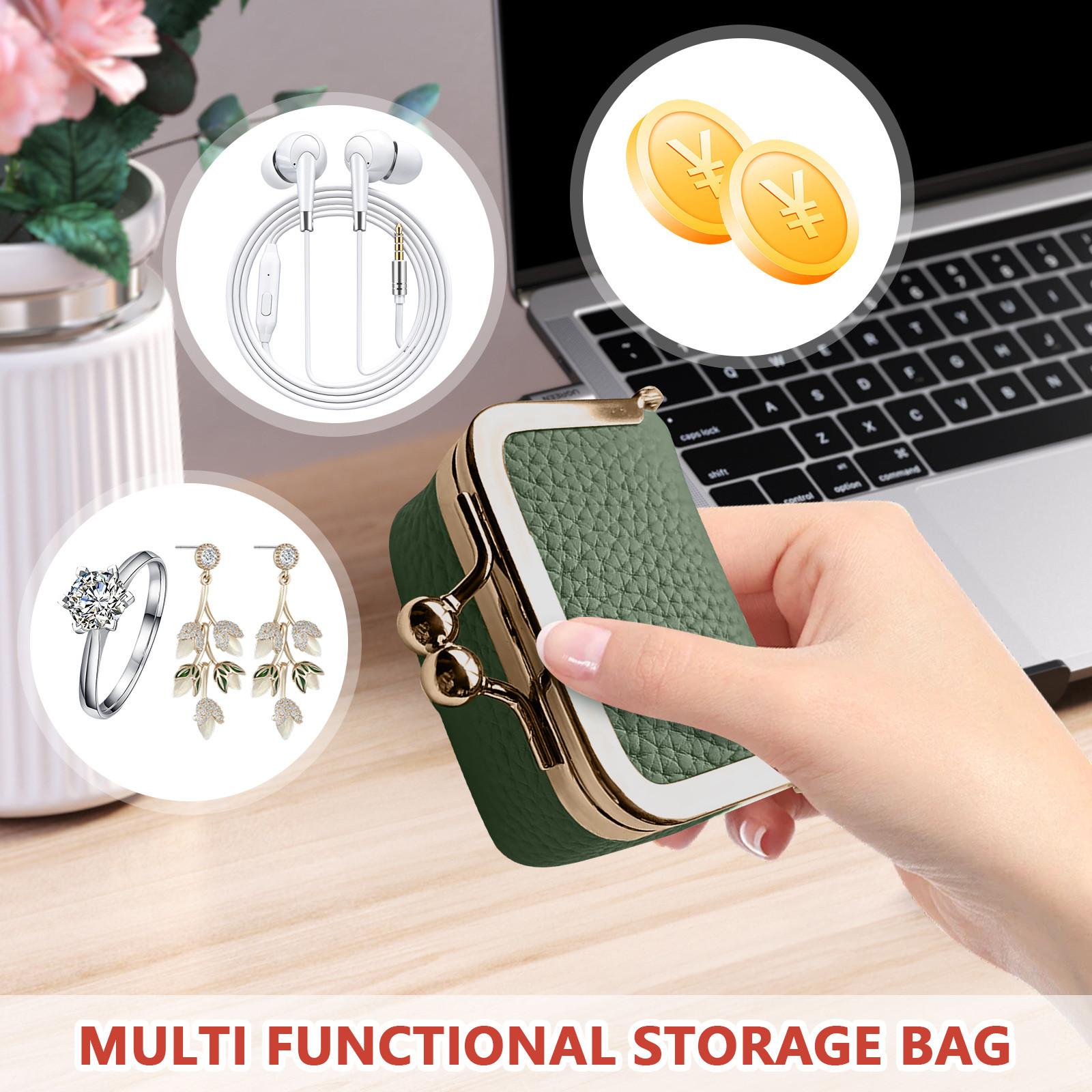 

Компактні , тримачі для монет, золоті сумки, сережки, намиста, каблучки, сумки для зберігання ювелірних виробів, висококласні скриньки для коштовностей One Size зелений