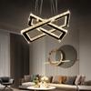 2 Rectangular Chandeliers and Hanging Lamps Pendant Luxury Chandelier Light for Living Room