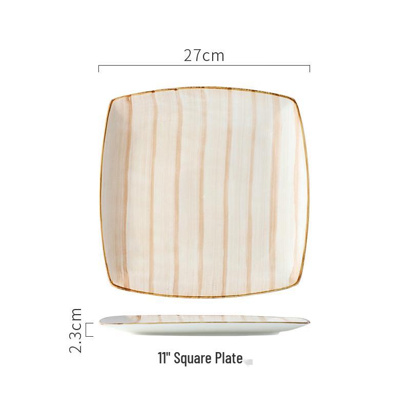 RuHan Hand-Painted Ceramic Serving Plate