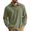 Men's  Casual Outdoor Lapel Corduroy Pullover Long-sleeved Top
