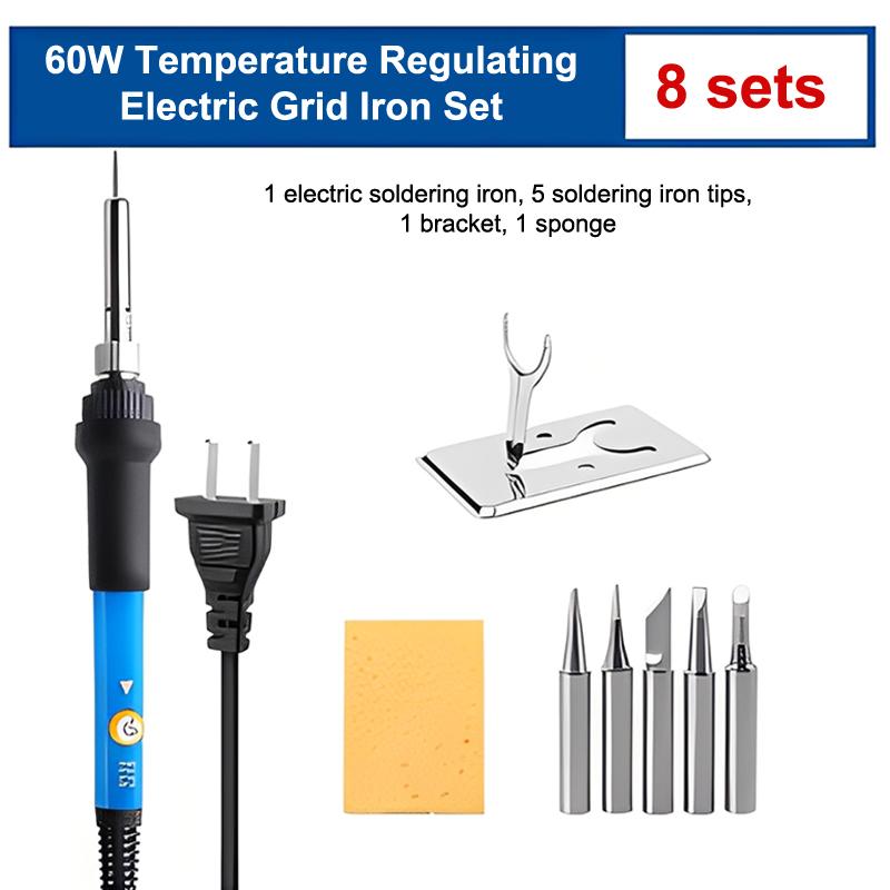 Soldering Iron Kit 60W Soldering Iron Circuit Board Repair Soldering Kit Adjustable Temperature Solder Welding Tools
