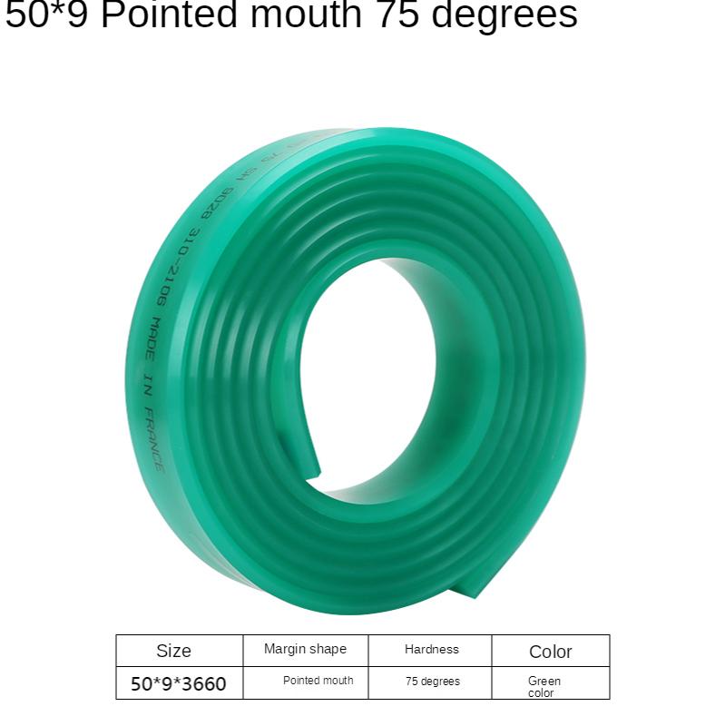 

50 мм*9 мм плоский/гострий шовкотрафаретний ракель гумовий 75A DIY шовкотрафаретний друк чорнилом для подряпин Інструменти ракель гумове лезо 1Meter