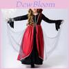 Elegant Red Vampire Queen Costume For Women Perfect For Halloween Parties And Dances
