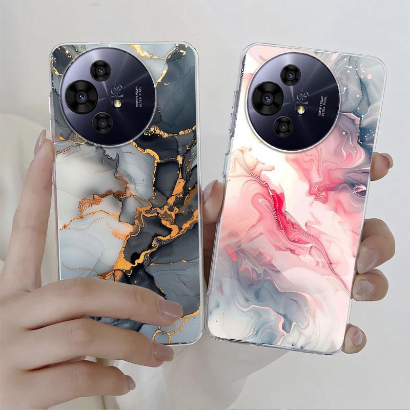 For TCL 50 SE 50 50XE 50XL NxtPaper 5G Case Cover For TCL 505 501 Marble Clear Soft Silicone Phone Case Cartoon Flower Fundas