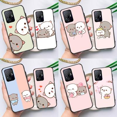 Mochi Peach Cat Case For POCO F5 X5 X3 Pro X4 F4 GT F3 M5s C40 Cover For Xiaomi 13 12 Lite 11T 12T Pro 12X