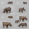 Wild African Rhino Model Collectible Toy For Educational Display And Kids Learning