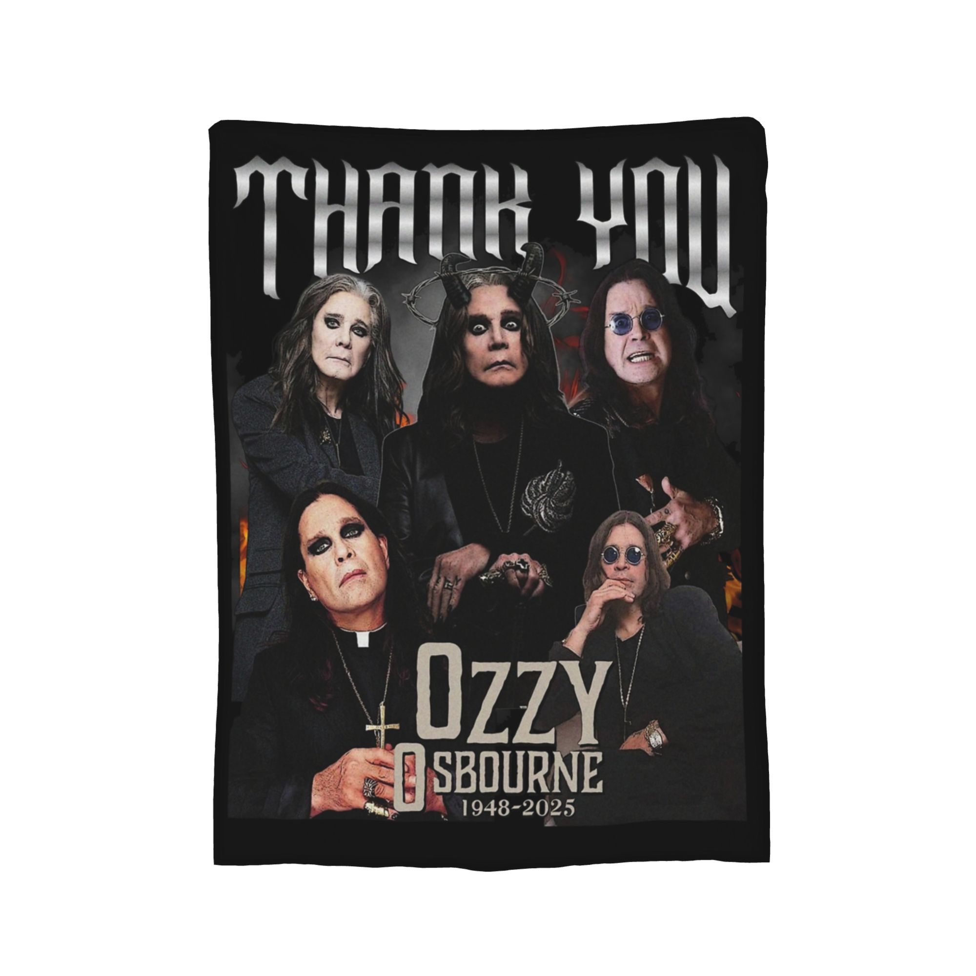 

Ozzy Osbourne 1948 - 2025 Rip Blankets Flannel Decoration Multifunction Ultra-Soft Throw Blankets for Bed Couch Bedspread 40x50in