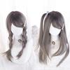 Gothic Long Gray Mori Princess Small Everyday Wig Lolita, Harajuku, Gal-style Wig, Heat-Resistant, Lolita, Hair, Girl, Dreamy, Cute, Style, Face,