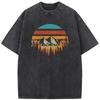 Men's Mountain Forest Deeply Wild Printed Crewneck Short-sleeve T-shirt Men Women Fashion Oversized T-shirt