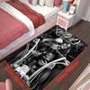 Ride or Die Motorcycle Couple Rug - Non-Slip Floor Mat for Home Living Room Bedroom Office Chair, Biker Themed Decor Mat