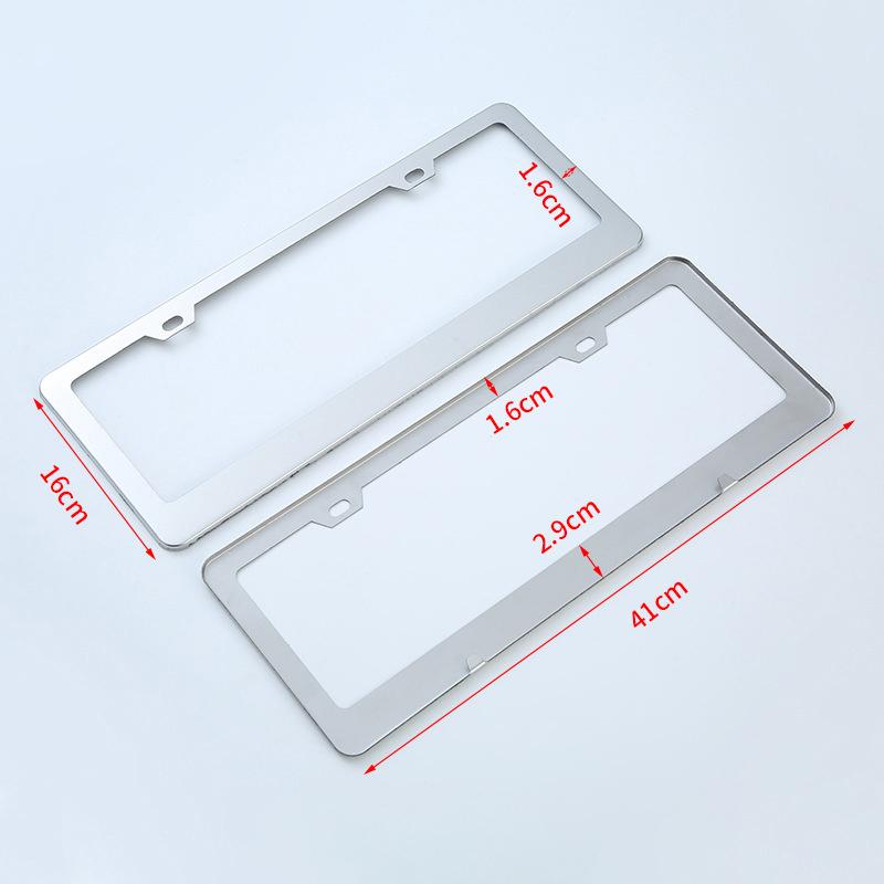 1pcs Car Number Plate License Frame Cover Aluminum Photo Frame Car Personalized Modified Stainless Steel License Plate