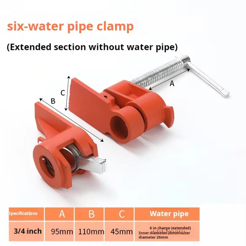 Adjustable Pipe Clamp Set 1/2/3/4 Inch Heavy Duty Clamp Heavy Duty Wood Gluing Clamp  Woodworking