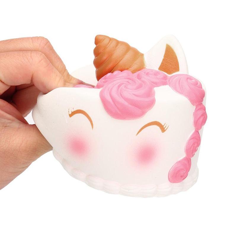 Creative Cartoon Cute Unicorn/Deer Slow Rebound Cake Soft Squeeze Toy Children's Fun Stress Relief Toys Boys Girls Birthday Gift