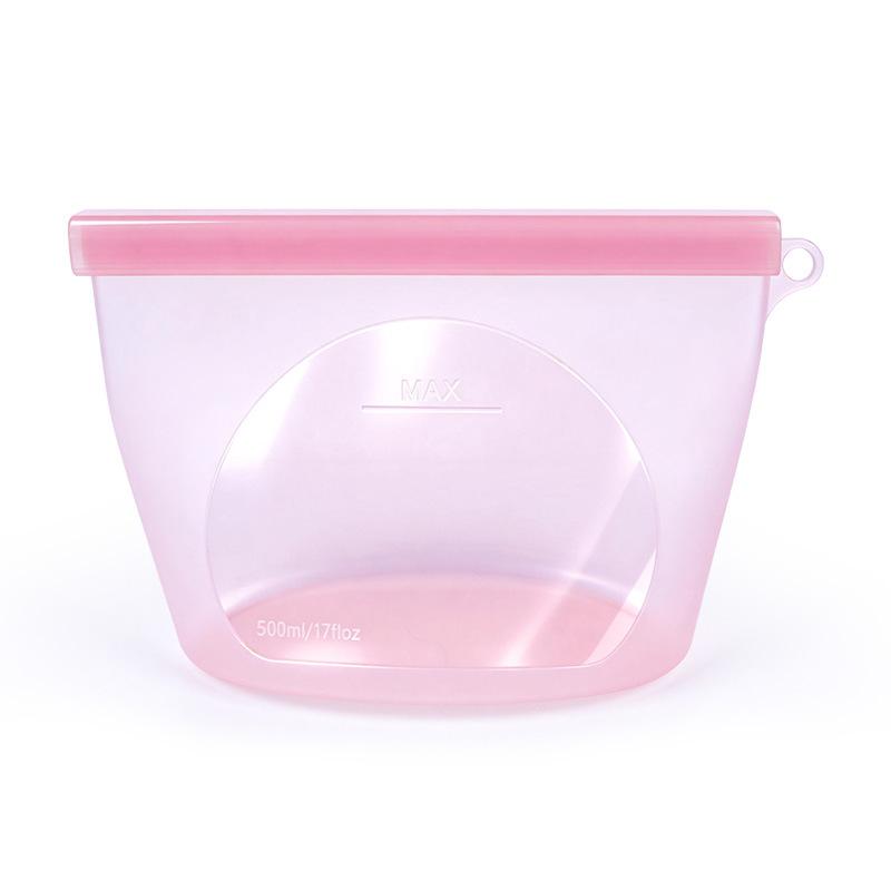 Sealed silicone fresh-keeping bag Household refrigerator Milk storage bag Food storage bag Self-sealing food bag Kitchen fresh-keeping bag box