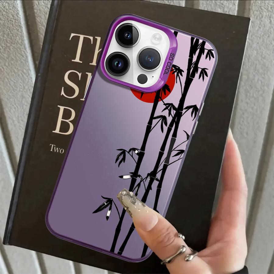 

Back Phone Cover Case for iPhone 17 Pro Max 14 15 Plus 12 XS 13 Pro XR Air 16 11 Bamboo Flower Art iPhone 14 Plus