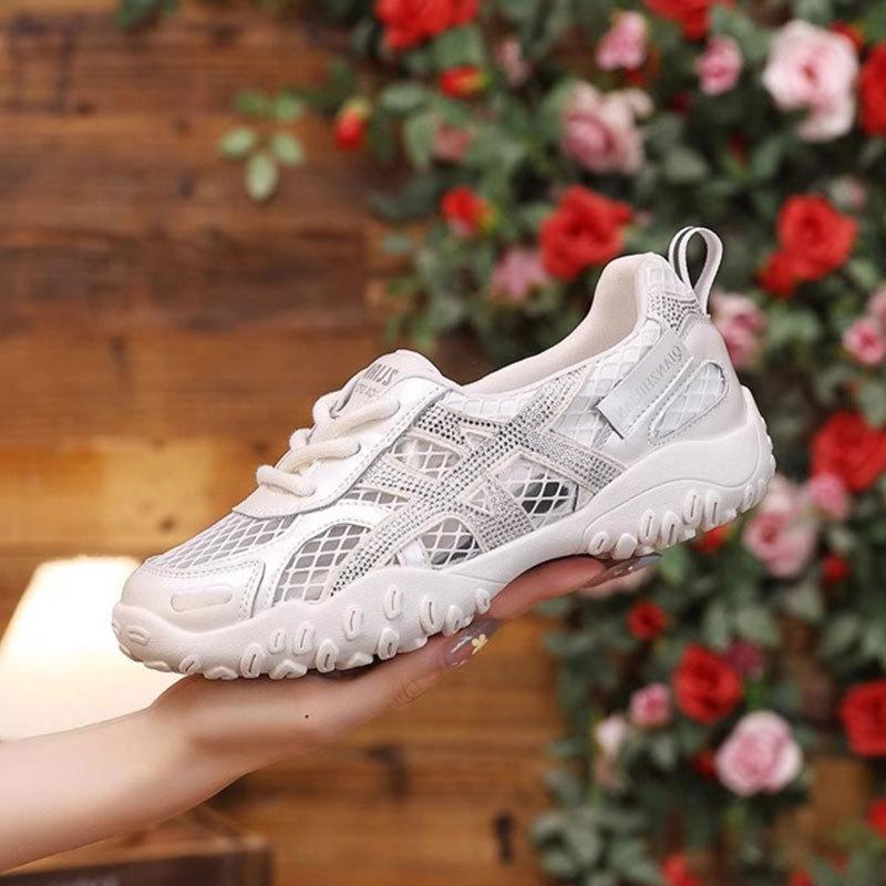 Popular Thick-soled German Training Shoes Women's 2025 Summer and Autumn New Thin and Breathable Single-net Casual Soft-soled Sports Shoes Women