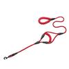 New pet dog products outdoor dog walking leash nylon woven reflective round rope double handle dog leash