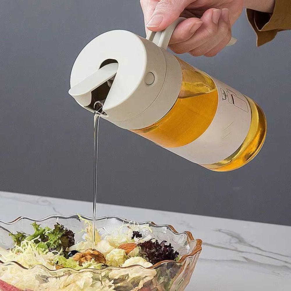 Drip-Free Oil Dispenser Borosilicate Glass Oil Can Heat-Resistant Vinegar Dispenser  Kitchen Use