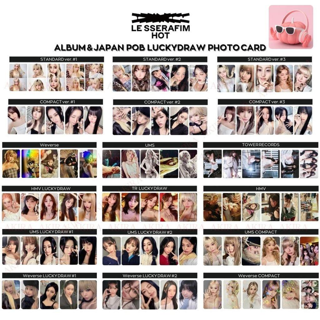 LE SSERAFIM HOT ALBUM JAPAN POB LUCKYDRAW PHOTO CARD Weverse UMS TR HMV