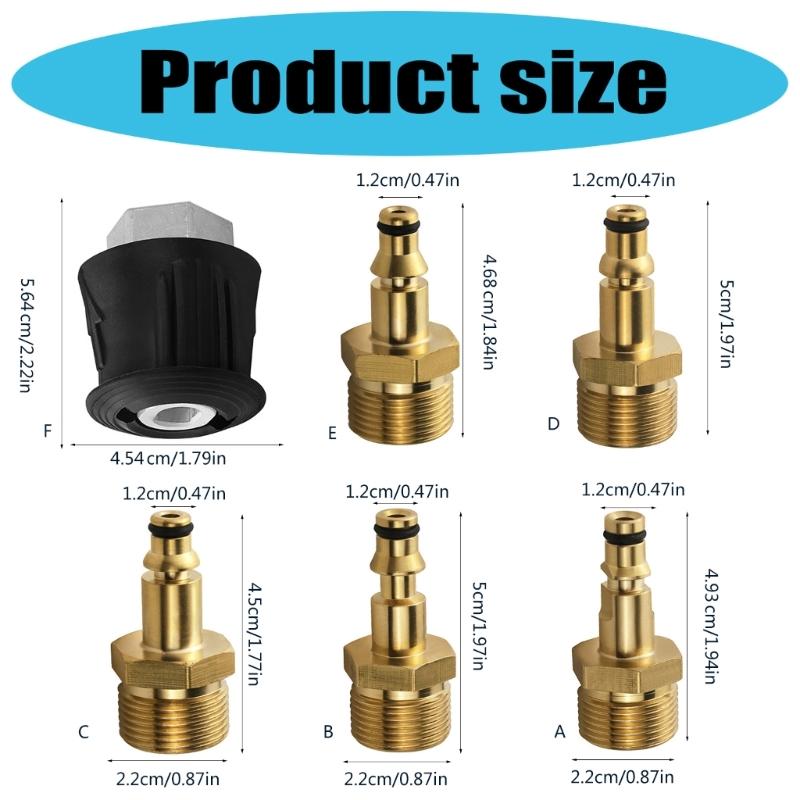 High Pressure Water Guns Quick Connection Brass Adapter Fitting Coupler Leakproof Design Compatible With Multiple Brands