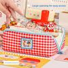 Cartoon Large Capacity Prism Grid Pen Case With Cute Dopamine Design For Students And Office Use