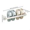 WallMounted Slipper Rack, NoDrill Organizer, Bathroom Storage, Drainage White 28cm