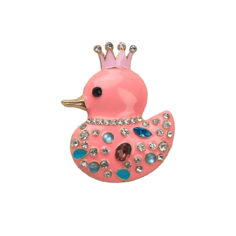 Lightweight Duck Brooch Crowns Rhinestones Embellishment Comfortable Garments Bags Hats Accessory With Crystals