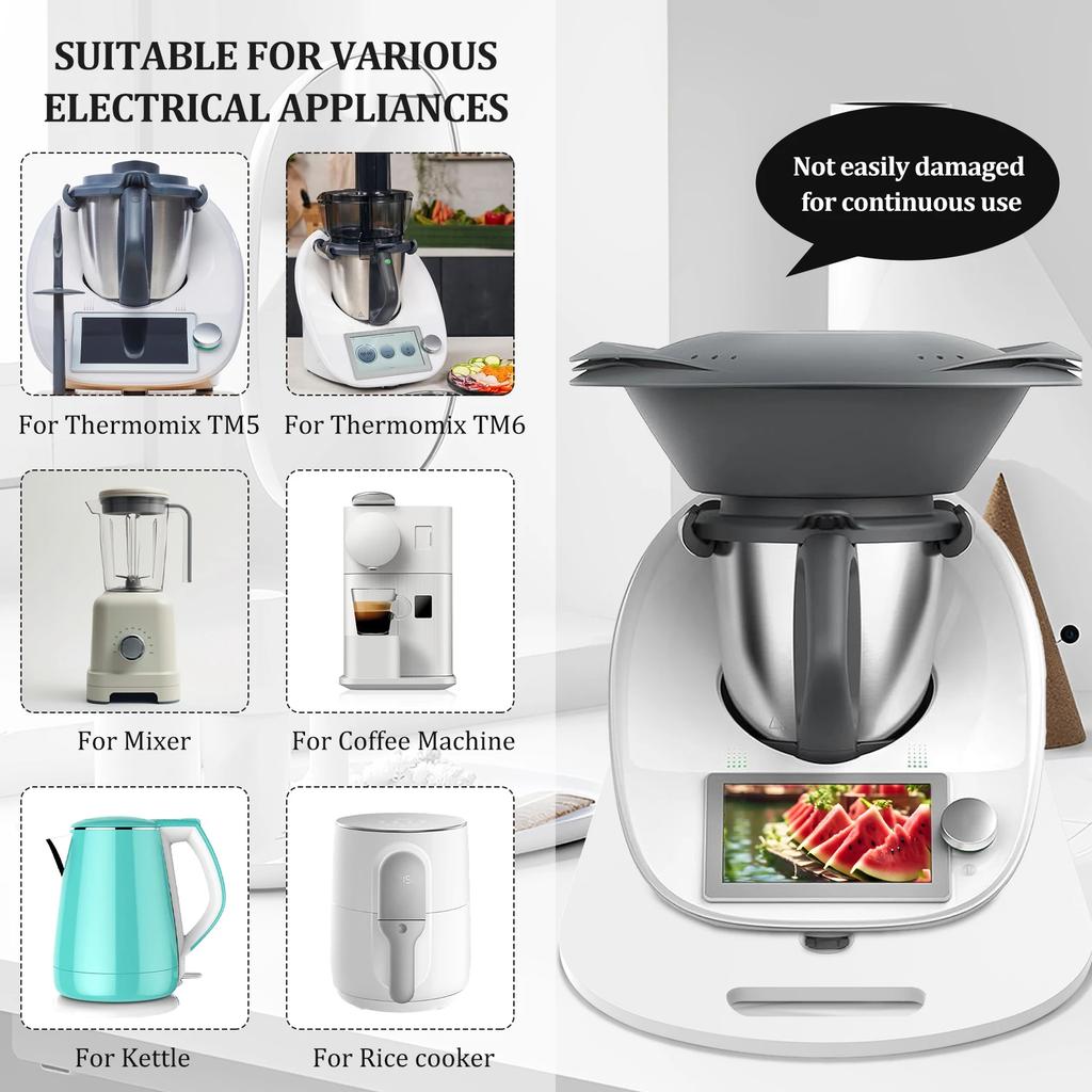 Płyta ślizgowa do Thermomixa TM5 TM6 ze ślizgaczami i kółkami do robotów kuchennych Mata ślizgowa Łatwe przesuwanie