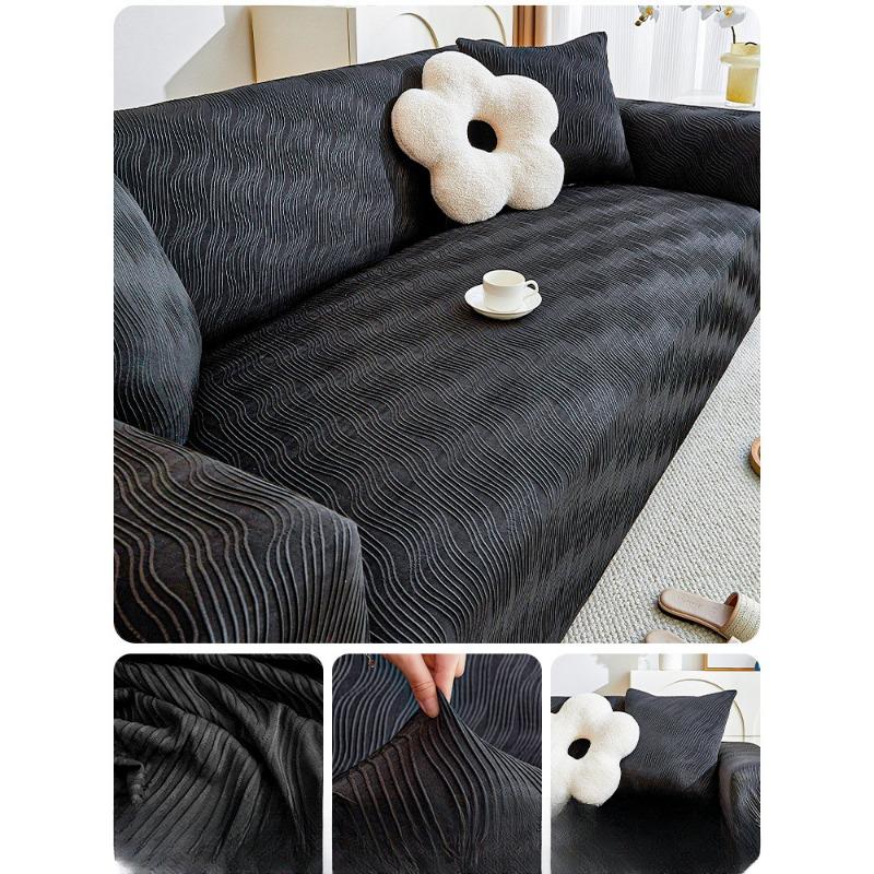 Cremefarbener Stretch-Sofabezug, All-Inclusive-Universalbezug, kratzfester Sofabezug, Vier-Jahreszeiten-Universalbezug