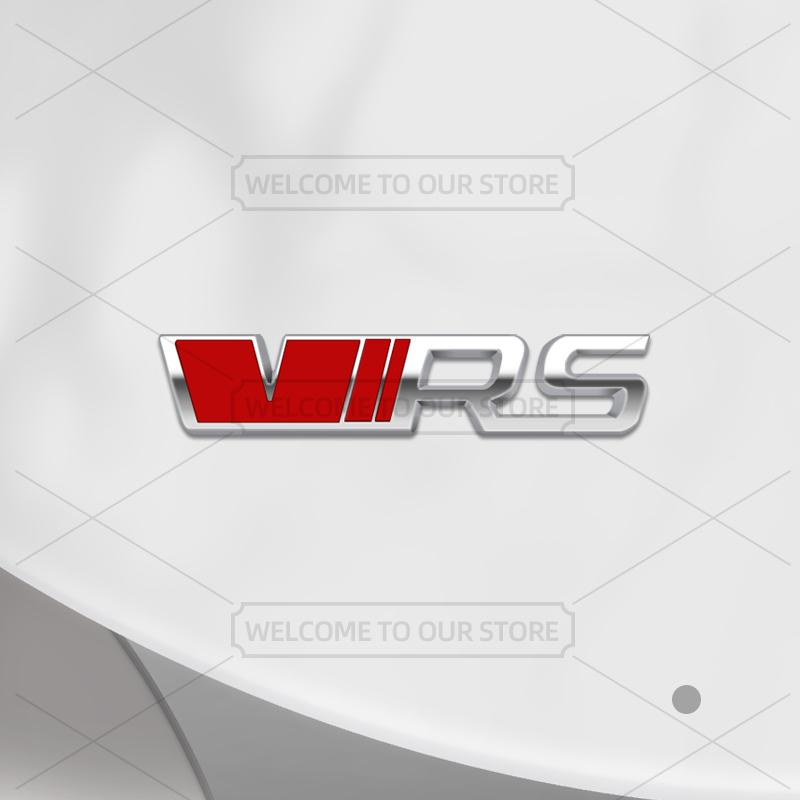 1Pc Car 3D Metal VRS Emblem Auto Steering Wheel Badge Decals Inner Sticker For VRS Octavia Kamiq Kodiaq Karoq Superb Fabia Yeti