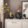 Creative Twisted Rope Knot Ceramic Vase Living Room Countertop Decoration Abstract Irregular Flower Vase Indoor Aesthetics Decor