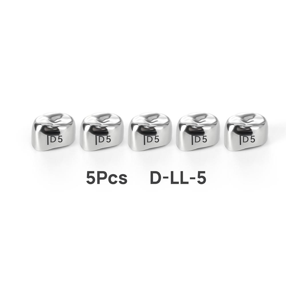 5Pcs Dental Crowns Preformed Metal Crown Stainless Steel Temporary Crowns Dentistry Orthodontic Material Therapy Tools
