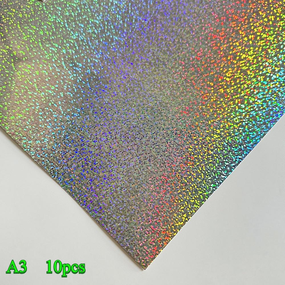 Laser Flash Paper Cross Border Hot SaleColorful ThickLaser Paper Gold SilverCard Paper Craft Paper Aluminum Foil PET MirrorPaper