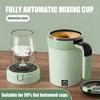 Automatic Stirring Mug with Magnetic Stirrer and Digital Temperature Display Stainless Steel Inner Cup for Hot Beverage Mixing and Heating