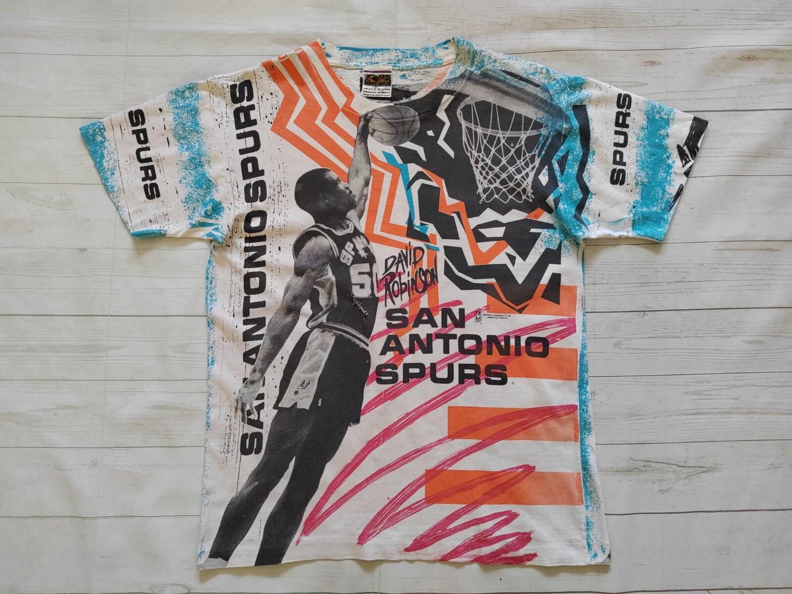 Magic Johnson Mens Vintage 90s San Antonio Spurs David Robinson Size M/L Unisex T-Shirt L