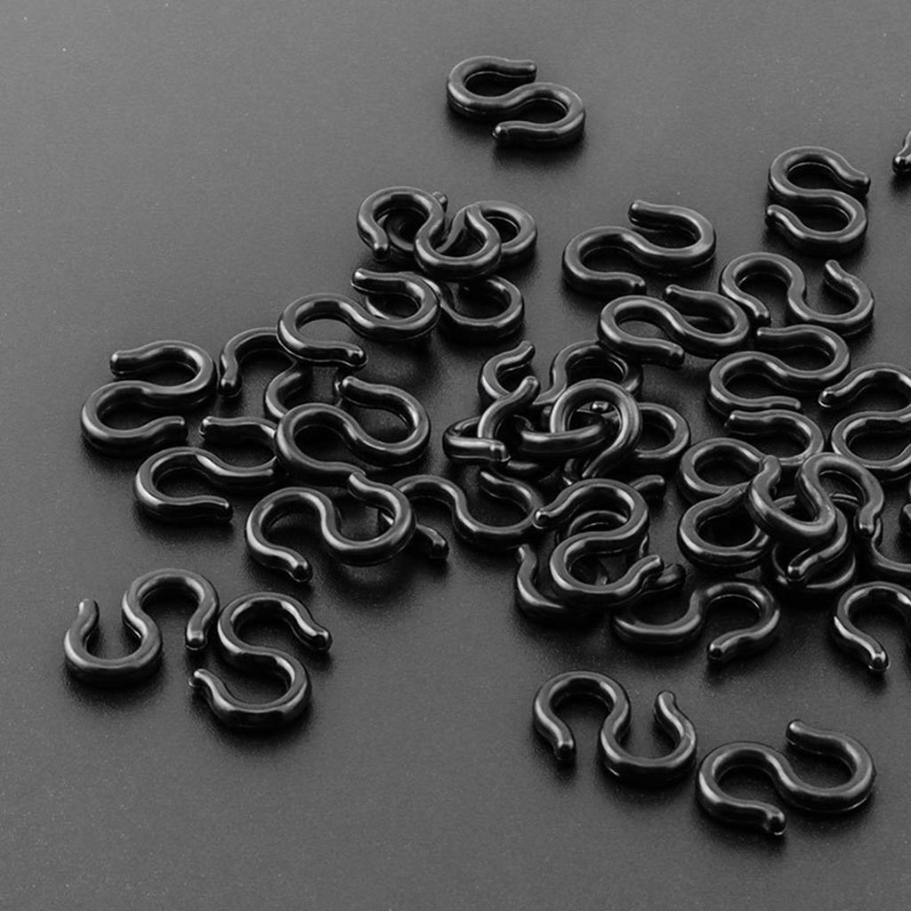 Black S-Hook Clips Hook Shifts Cable Brake Gear Cable Housing Fixing Holder Guide S Style Buckle Clips for Cycling Bike