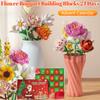 Advent Calendar 2025 Flower Christmas Building Blocks Christmas Countdown Calendar Christmas Advent Calendar Gifts for Adult