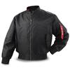 Men's Gray Classic MA1 Bomber Jacket Stand Collar Full Zip Flight Windbreaker Coat
