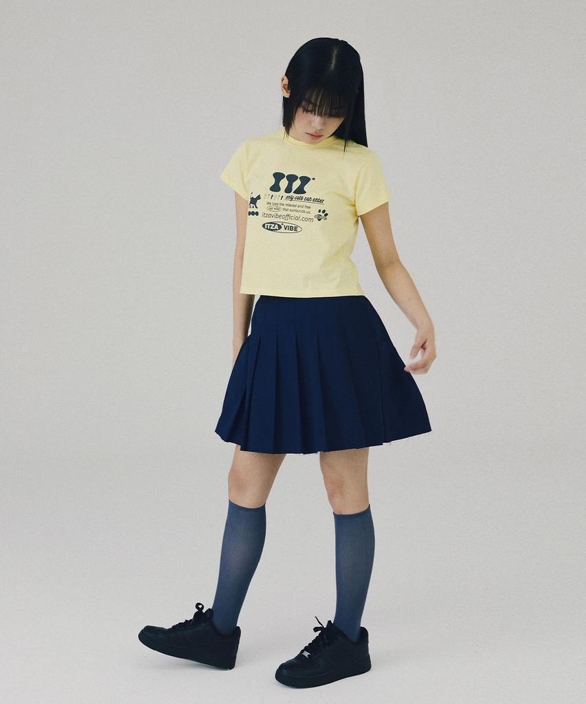 Isjabaibeu Itz Official Logo Crop T Shirt - Yellow