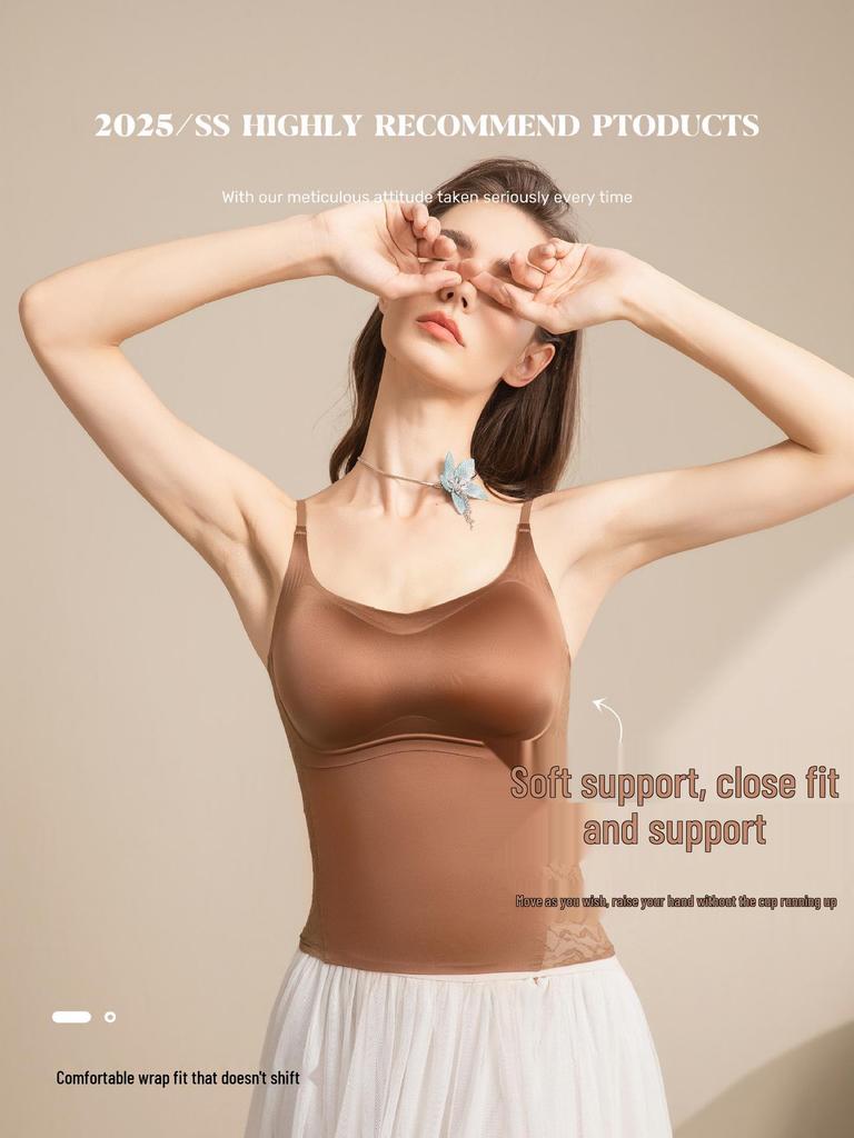Silk Lace No-Bra Camisole: Jelly Soft, Sexy Supportive Undergarment