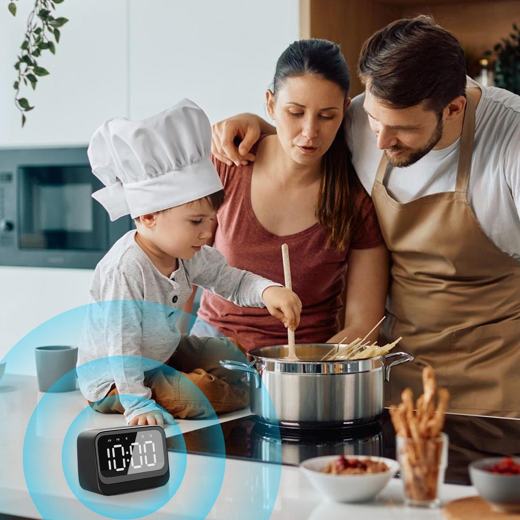 Alarm Clock with Speaker Wireless Digital Audio Alarms Wireless Clock Speaker for Home Bedroom Office Living Room Dormitory