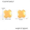 Qiong Yao Stainless Steel 18K Gold Electroplated Irregular Geometric 3D Stud Earrings