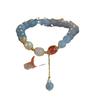 Ozean Mond Meerblau Chalcedon Armband Damen Vintage Light Luxury Nische Mode Mondstein Perlenarmband