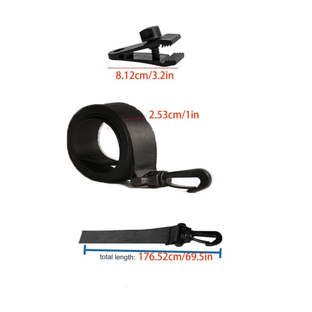 Kit di fissaggio per avvolgitore coperture solari 6 Pezzi Cinghie per coperture solari 6 Velcro 6 Clip Cinghie per coperture solari per piscine interrate