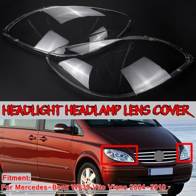 New W639 Car Headlight Headlamp Lens Cover For Mercedes For Benz W639 Vito Viano 2004-2010 Headlight Lamps Clear Lens Trim