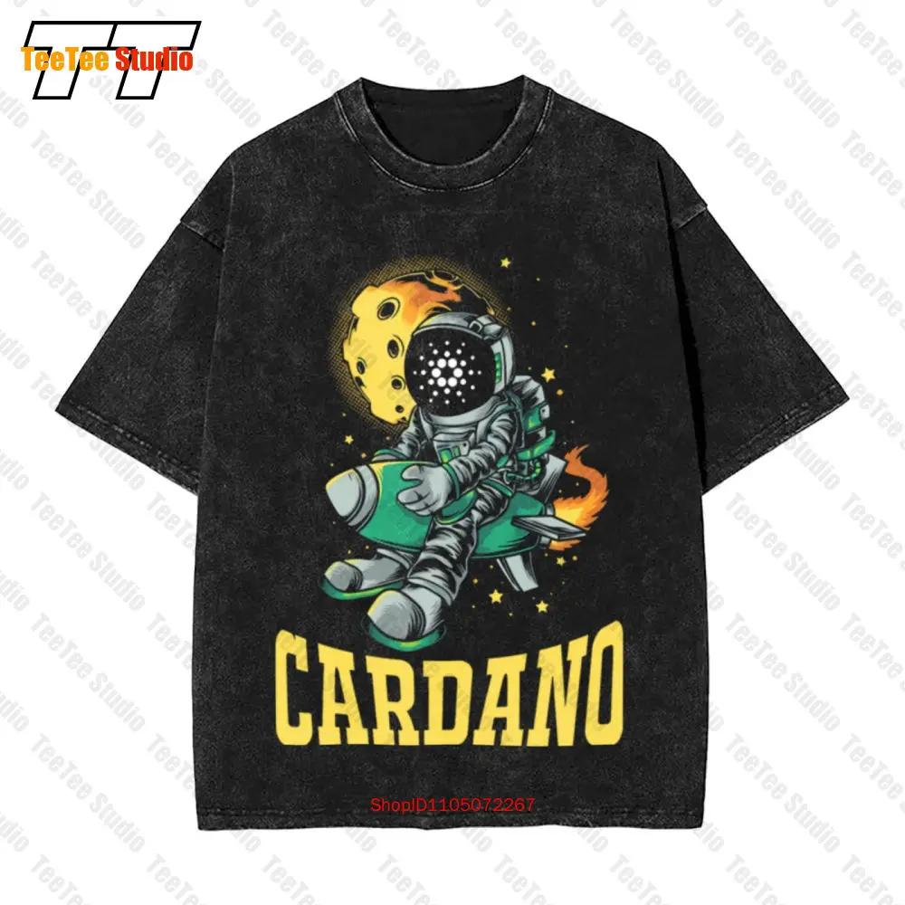 Cardano To The Moon Cardano Ada Best Crypto Coin Rocket To Moon Vintage Oversized TShirt YIW S