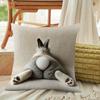 1 Stück Niedliche Hasenpopo Porträt Druck Kissenbezug, 2D Doppelseitiger Polyester Kissenbezug, Kawaii Kaninchen Dekor Kissen, Geschenk für Pe