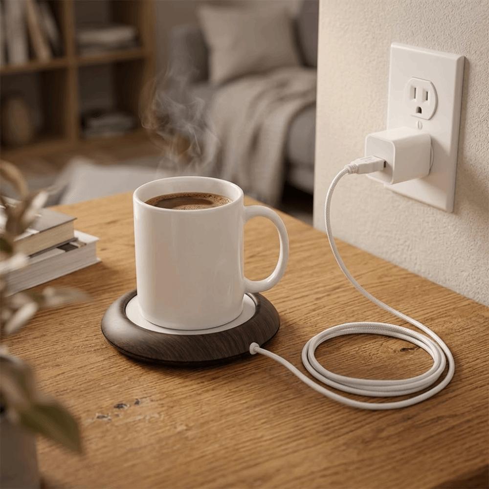 USB Powered Heating Coaster 55 Degree Coffee Heater Compact Design Gift Set  Tea Warming