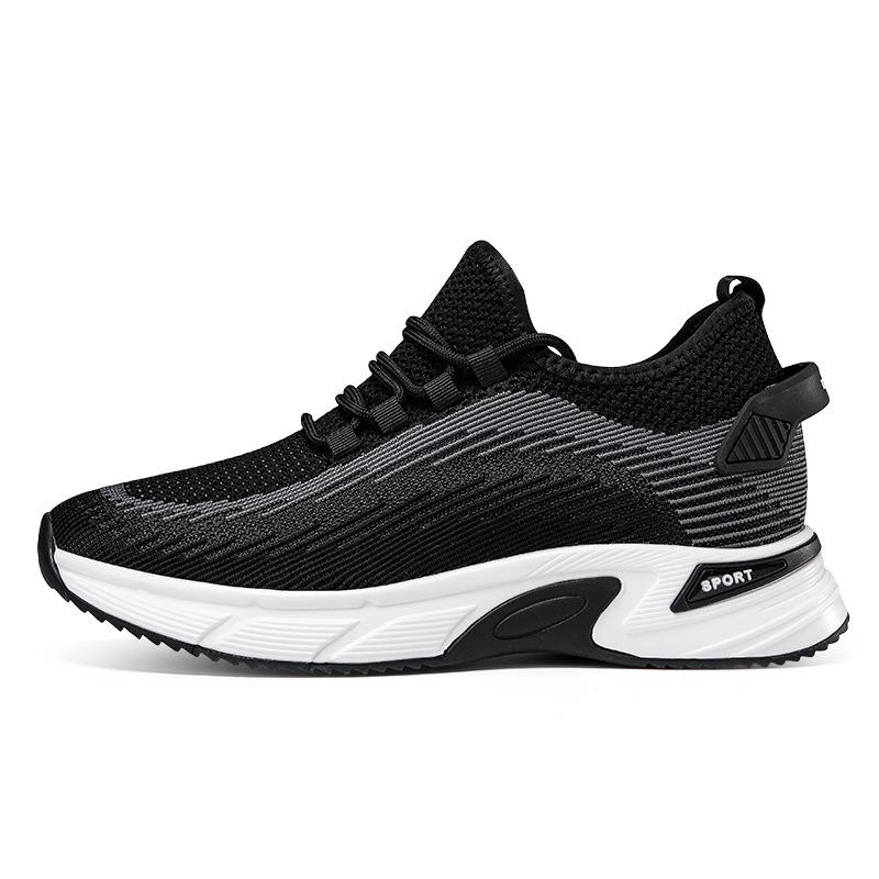 Men's Fly-knit Mesh Lightweight Walking Shoes - Invisible Height Boost Sneakers for Summer and Outdoor Sports